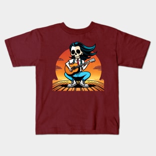 Guitarist skeleton Kids T-Shirt